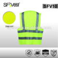 Anti-statique fr vest, veste de haute qualité, tissu tricot 100% polyester selon EN ISO 20471